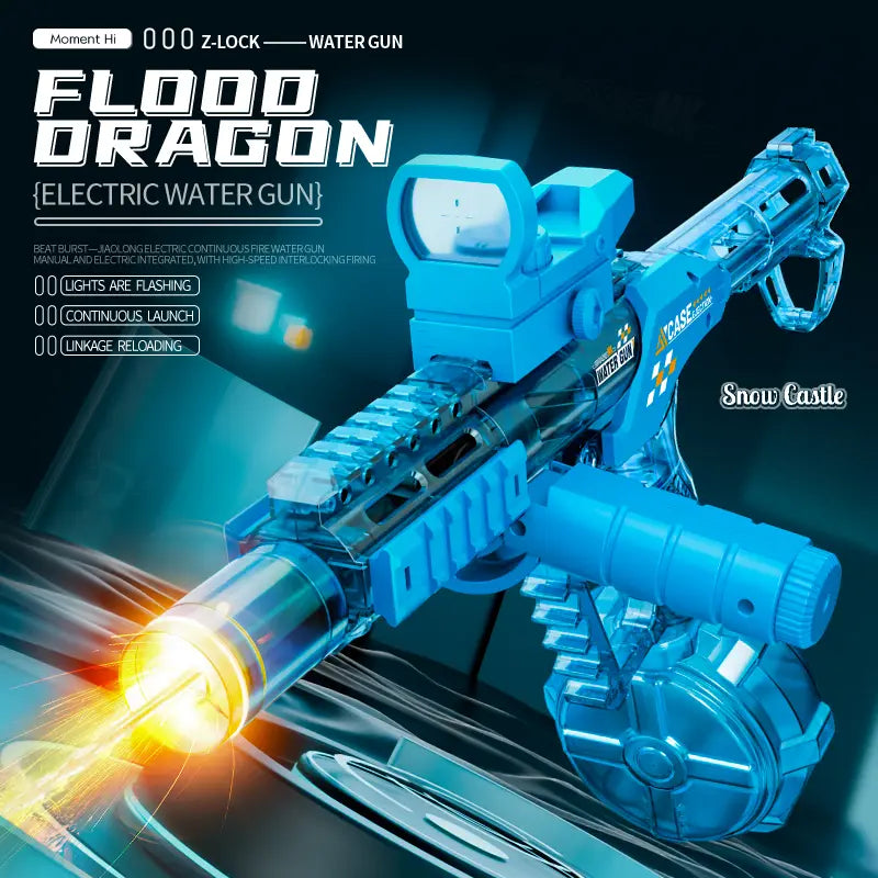 Electric Glow Water Blaster 320cc 32FT Long Range Summer Party Toy