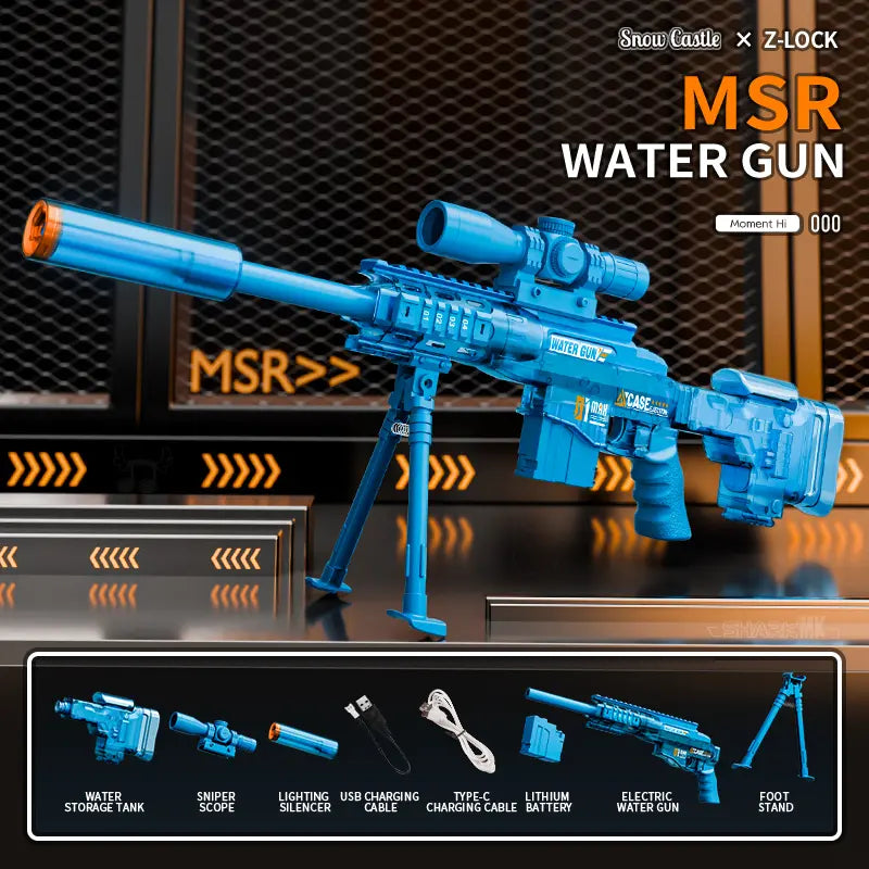 Electric Glow Water Blaster 320cc 32FT Long Range Summer Party Toy