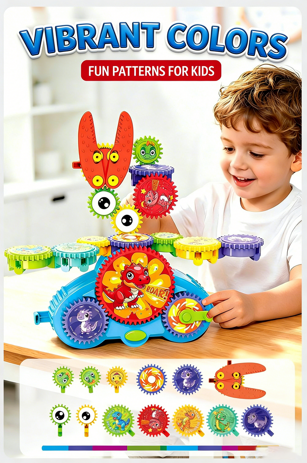 2026 Magic Variable Gear Electric Building Blocks, Creative Linkage Educational Construction Toy
