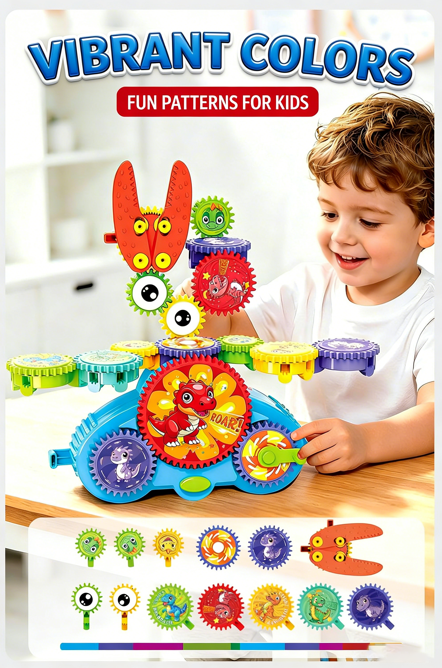 2026 Magic Variable Gear Electric Building Blocks, Creative Linkage Educational Construction Toy