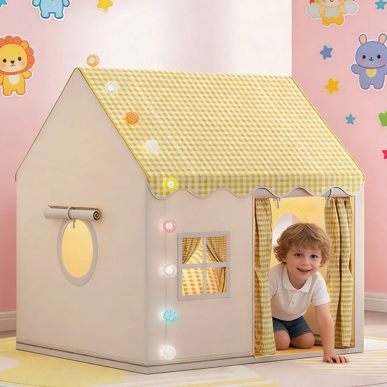 Round Grid Window Playhouse, Outdoor Playhouse