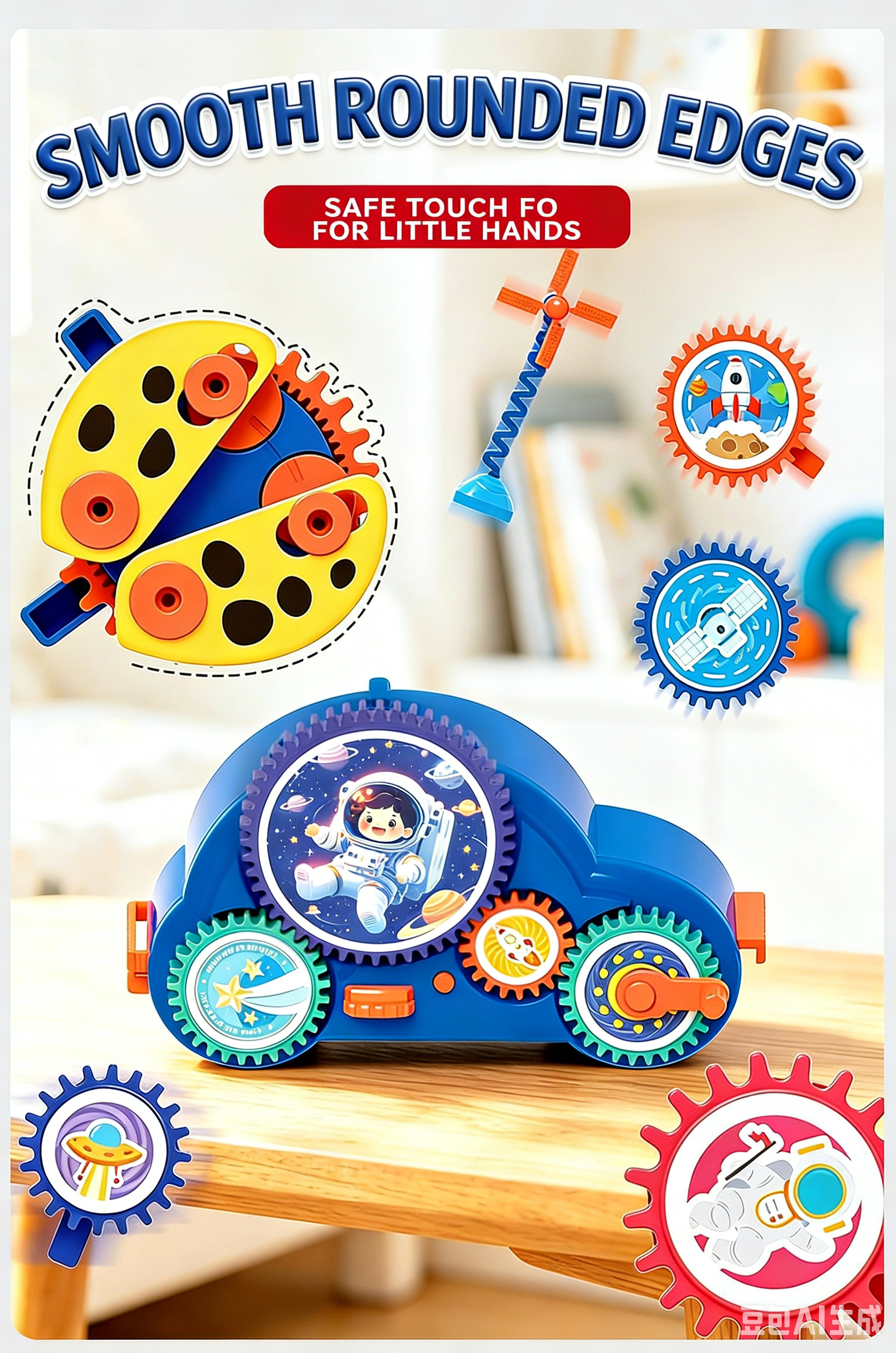 2026 Magic Variable Gear Electric Building Blocks, Creative Linkage Educational Construction Toy