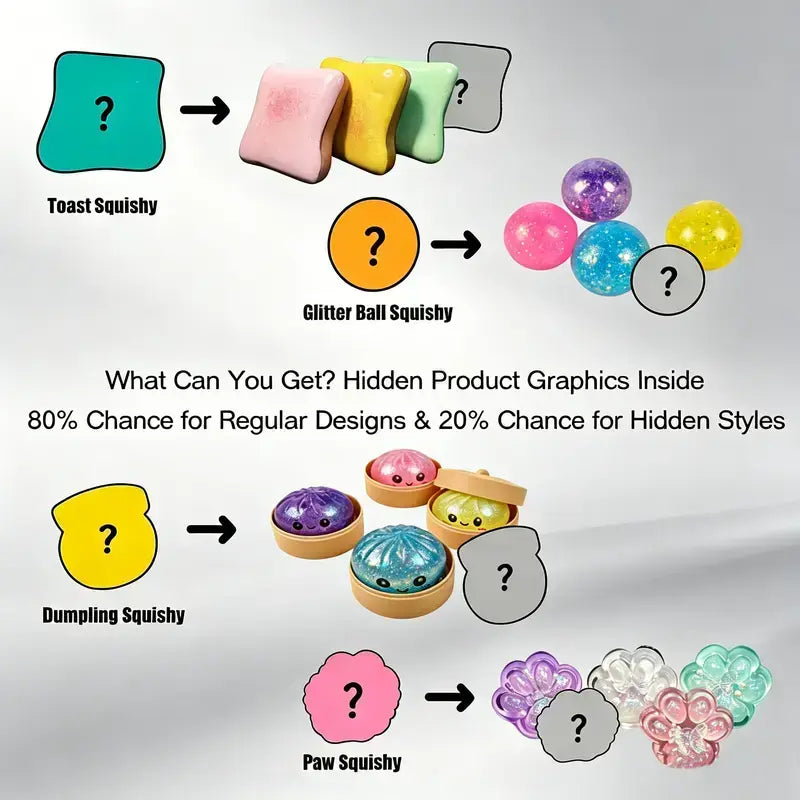 8-Piece Set Poke Box Malt Sugar Stress Relief Fidget Toys