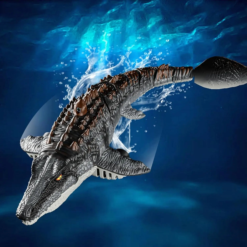 Remote Control Mosasaurus Toy Animals, Rechargeable Pool Simulation, Light & Water Spray Function, Electric Sea Monster, Birthday Gift