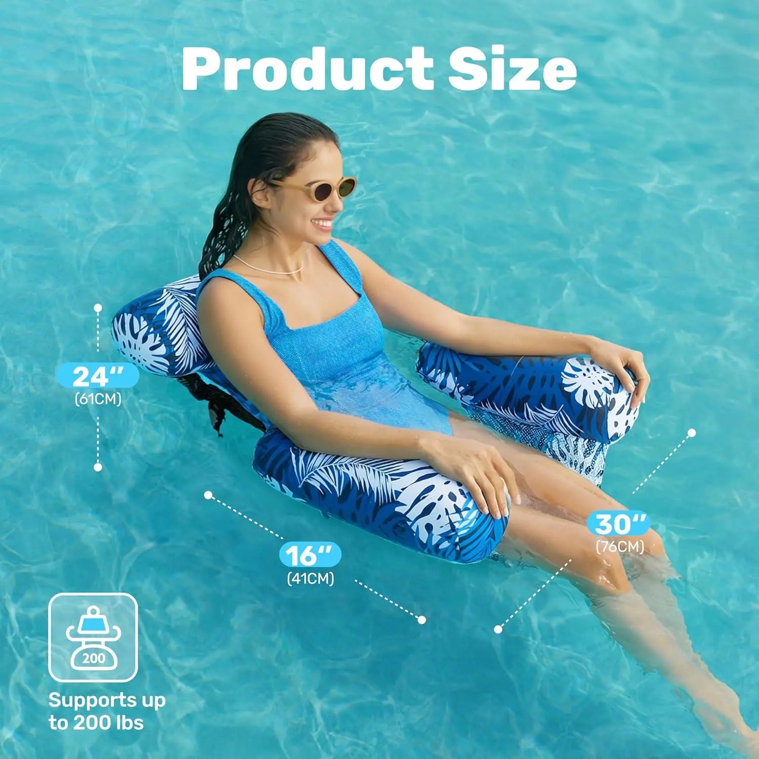 TyMagic Inflatable Pool Floats Adult,Blow up Pool Noodles for Adult,2 Packs / 1 Pack Floating Lounge Chairs,Floating Chair for Party Summer Water Beach Lake Fun Summervibes