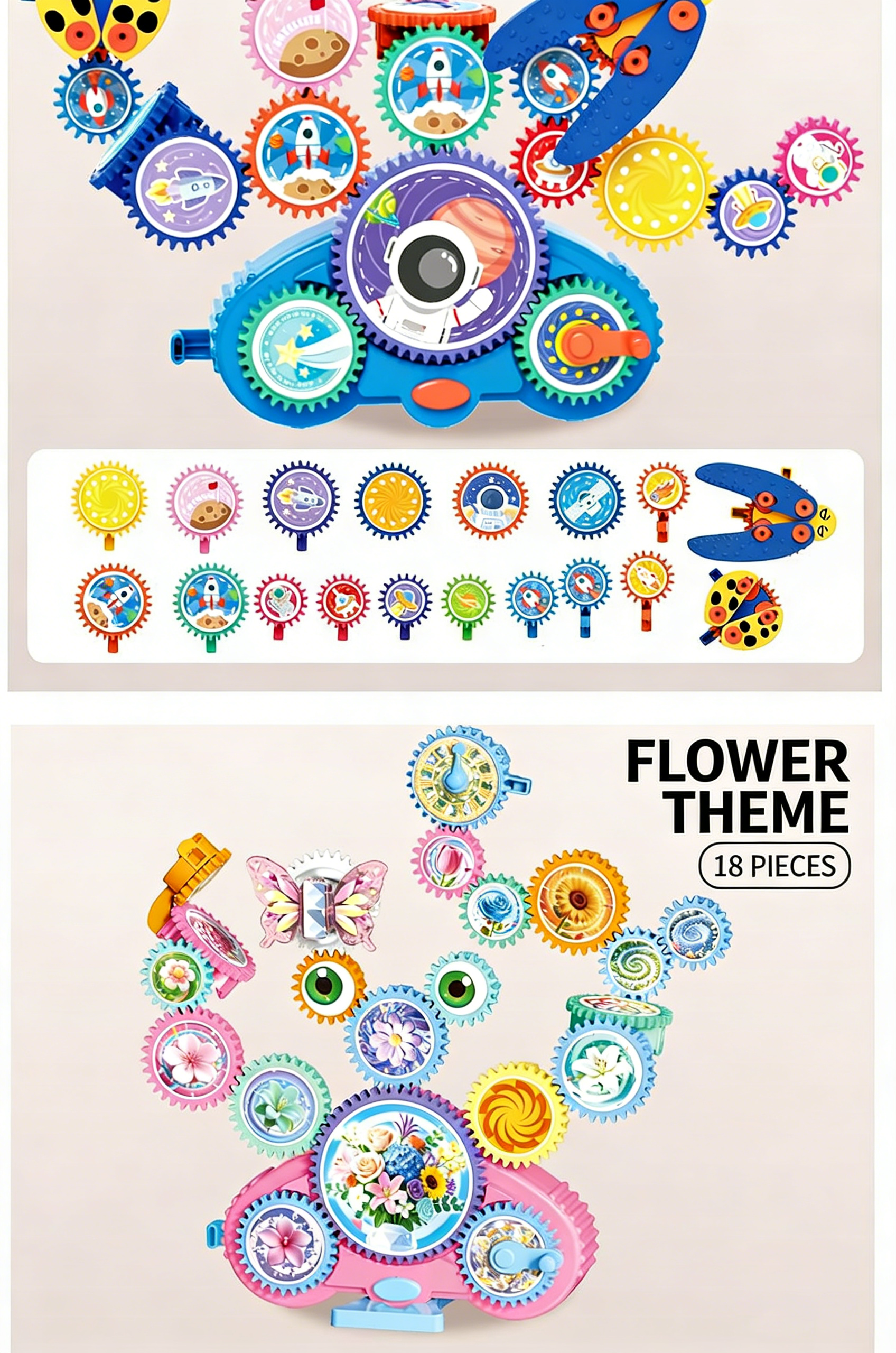 2026 Magic Variable Gear Electric Building Blocks, Creative Linkage Educational Construction Toy