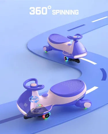 ⏰ LAST DAY 80% OFF 💥 N7 Classic Electric Wiggle Car with Pedal, Rechargeable Battery, Ride on Toys
