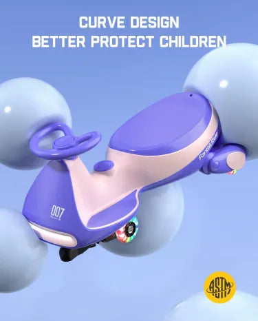 ⏰ LAST DAY 80% OFF 💥 N7 Classic Electric Wiggle Car with Pedal, Rechargeable Battery, Ride on Toys