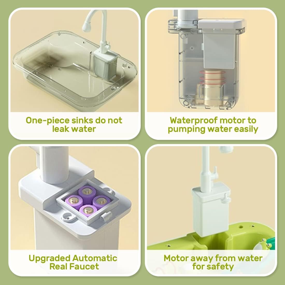Play Sink with Running Water, Kitchen Sink Toys