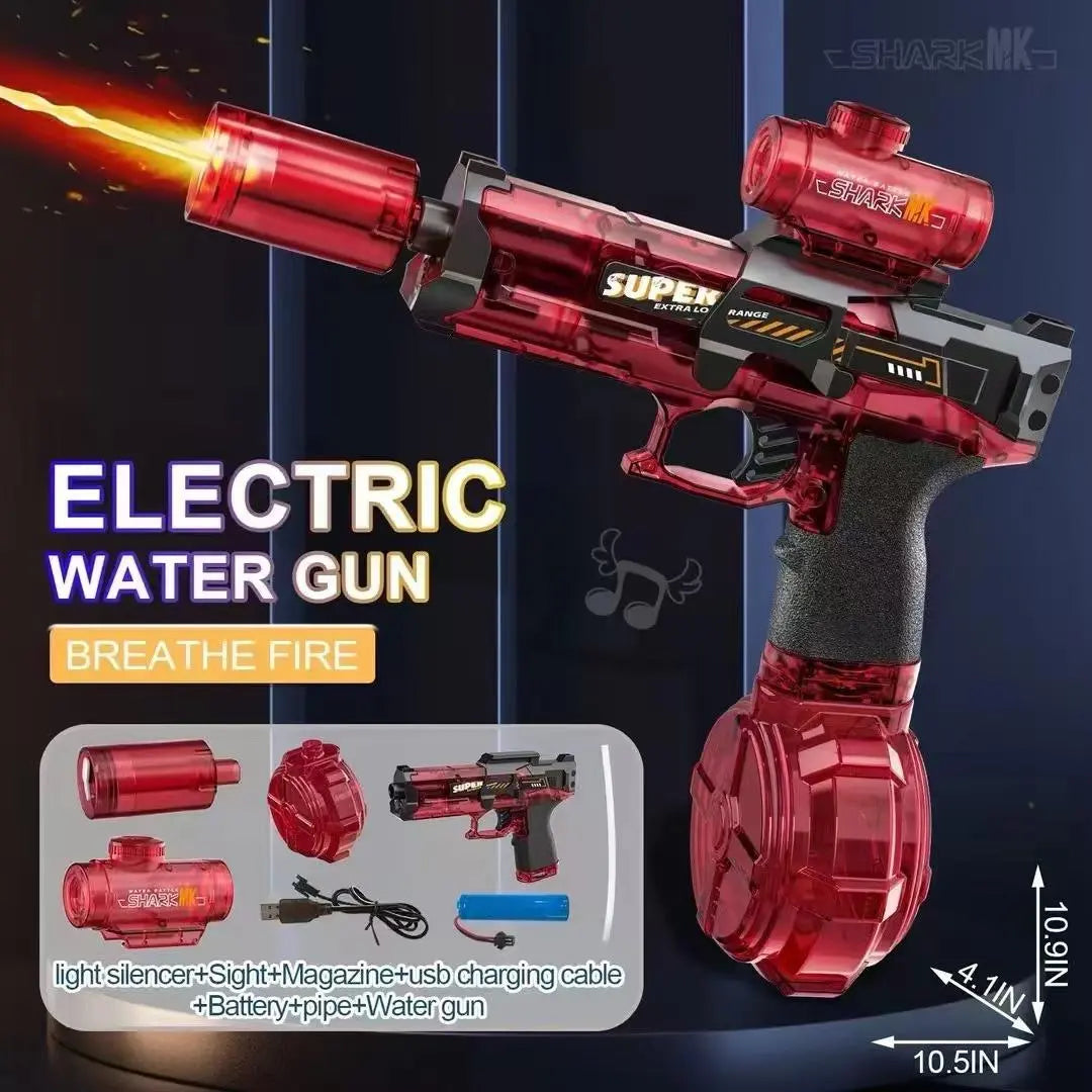 Electric Glow Water Blaster 320cc 32FT Long Range Summer Party Toy