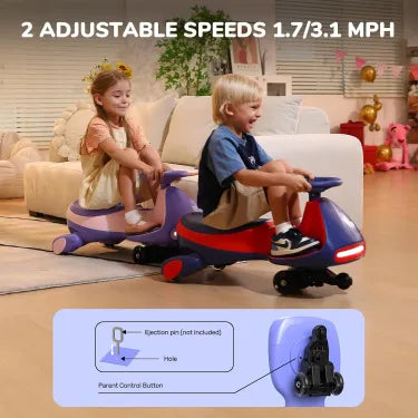 ⏰ LAST DAY 80% OFF 💥 N7 Classic Electric Wiggle Car with Pedal, Rechargeable Battery, Ride on Toys