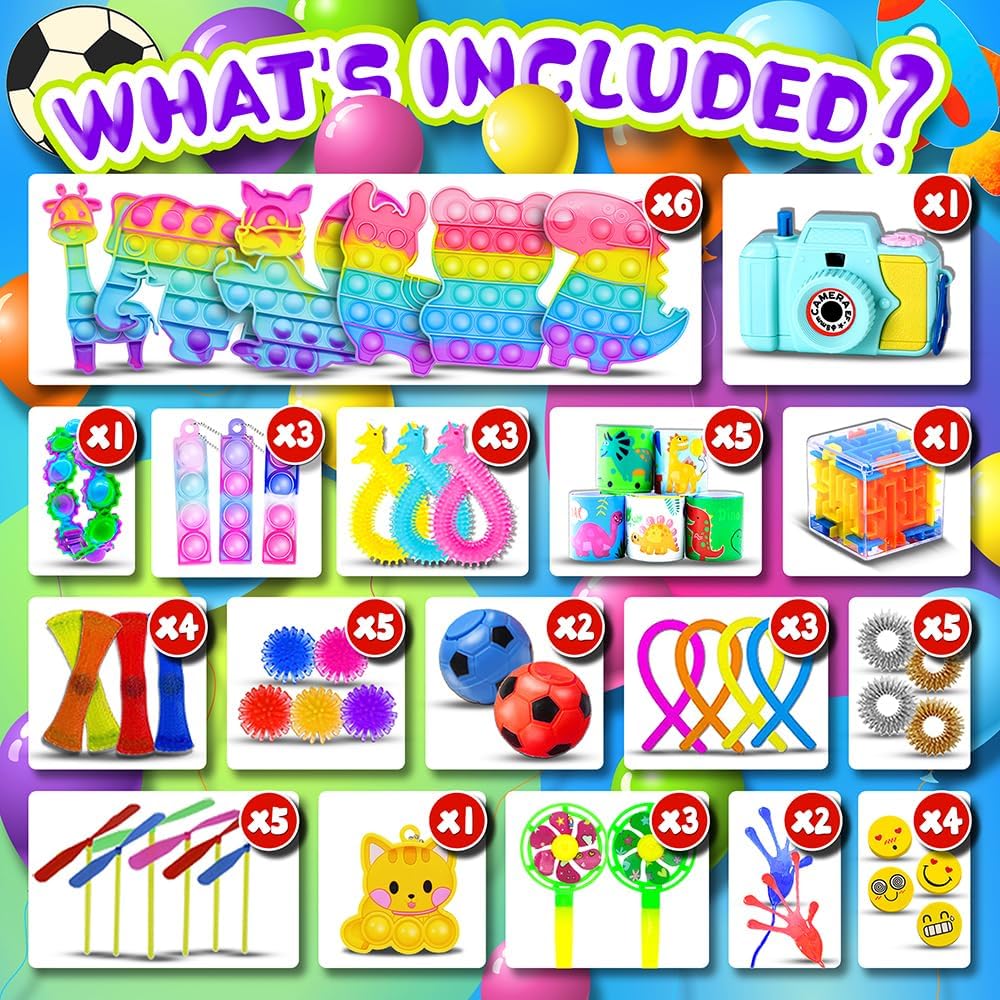 1000pcs Party Favors Goodie Bags for Kids, Fidget Toys Pack, Stocking Pinata Stuffers, Birthday