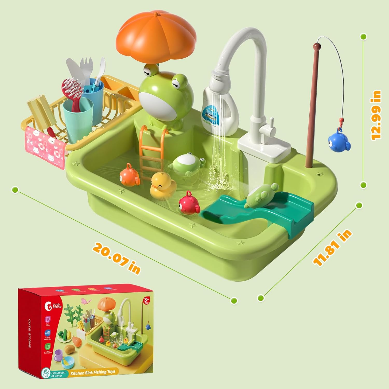 Play Sink with Running Water, Kitchen Sink Toys