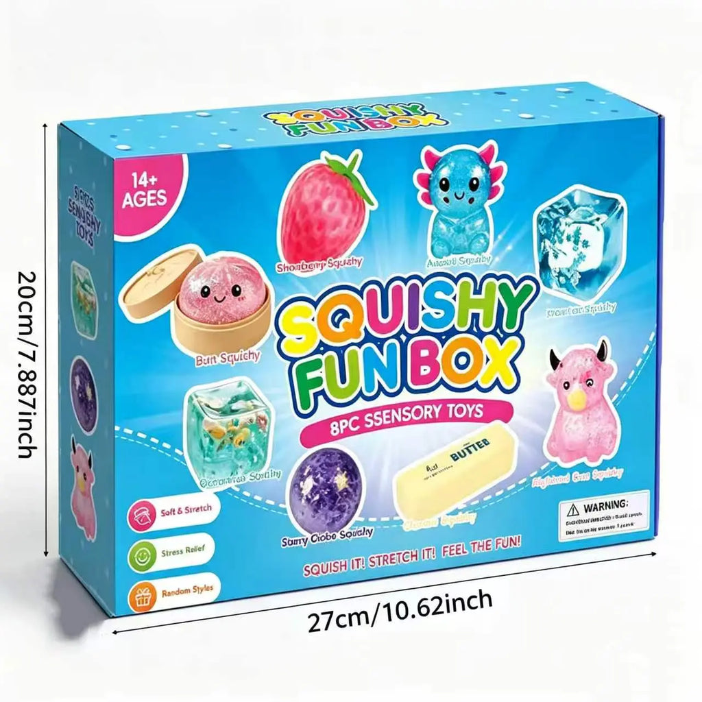 8-Piece Mystery Squishy Blind Box - Malt Sugar Stress Relief Fidget Toys 🍬✨