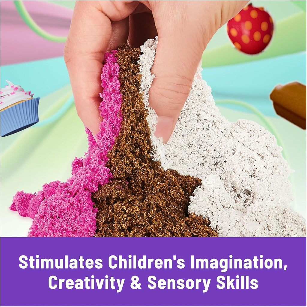 Kinetic Sand Scents, Ice Cream Treats Playset, Easter Basket Stuffers, Includes 3 Scented