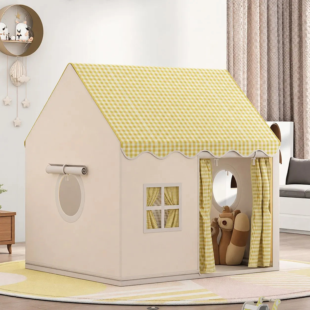 Round Grid Window Playhouse, Outdoor Playhouse