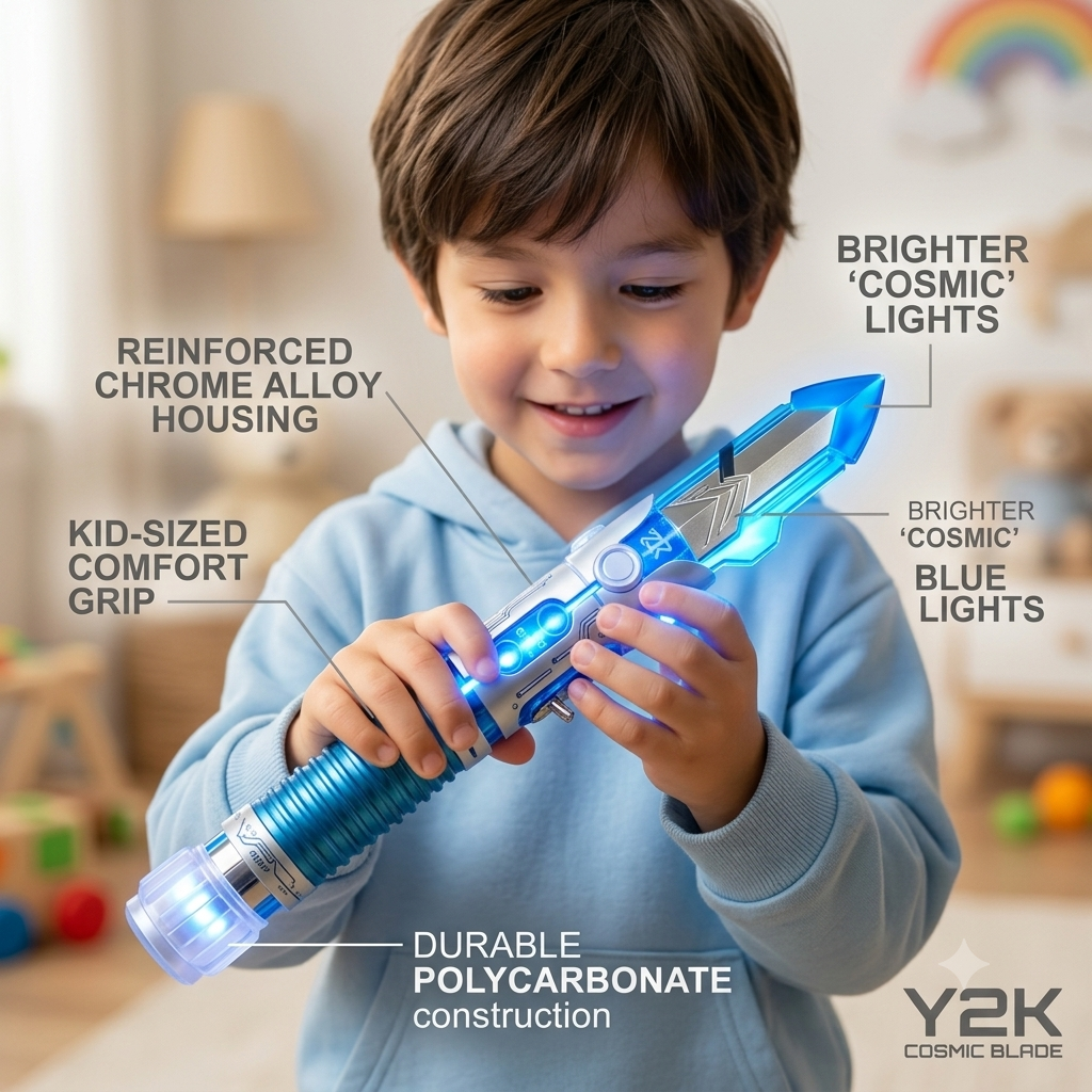 ⚡ Y2K Cyber Transparent LED Light Saber | Flowing Bubble & Battle Sound Light-Up Sword