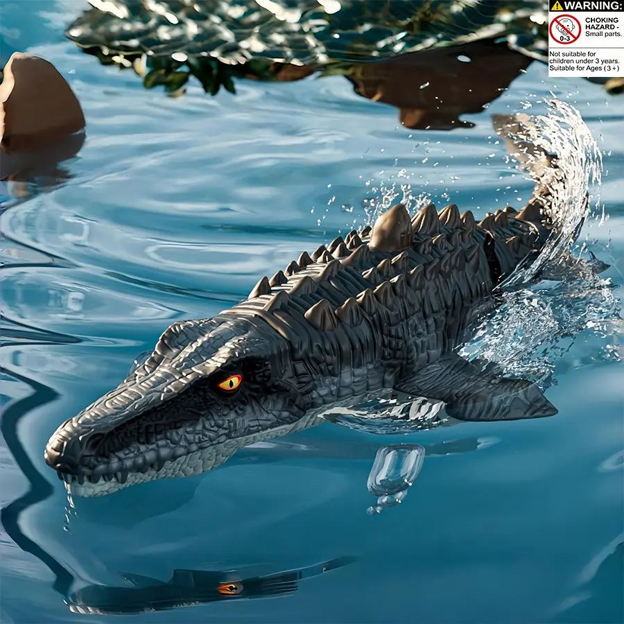 Remote Control Mosasaurus Toy Animals, Rechargeable Pool Simulation, Light & Water Spray Function, Electric Sea Monster, Birthday Gift