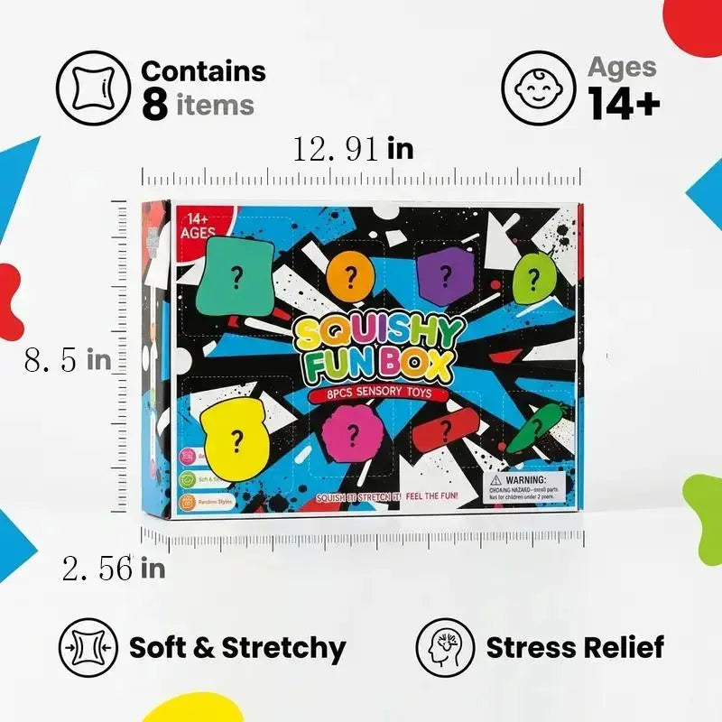 8-Piece Set Poke Box Malt Sugar Stress Relief Fidget Toys