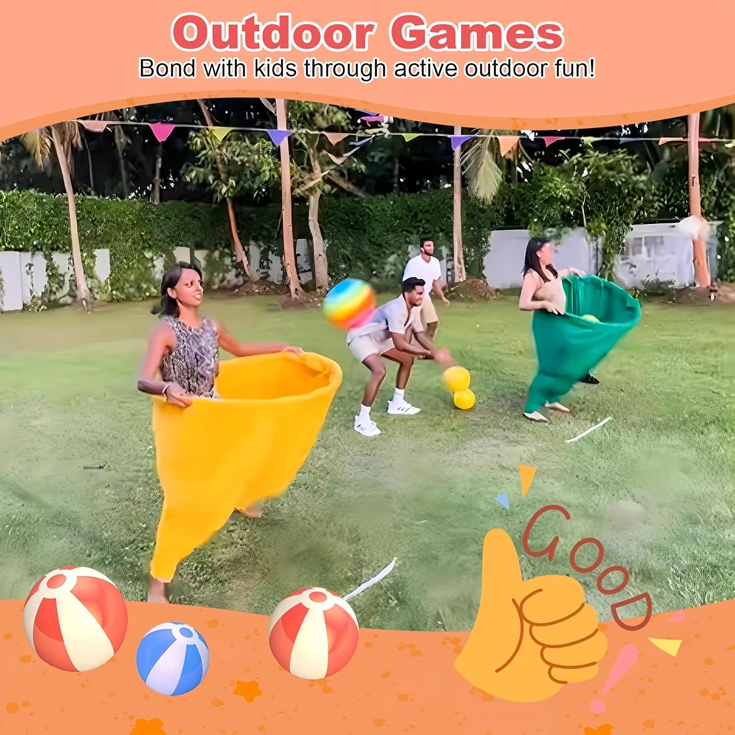 family party games,2PC Granny Pants Yard Game Set,oversize Granny Pants,Children's indoor/lawn throwing games,Parent-child Game Set, Giant Pants, with Bouncy Ball and Pump, Large Outdoor Day Family Fun Party Toss Game excellent gift for children