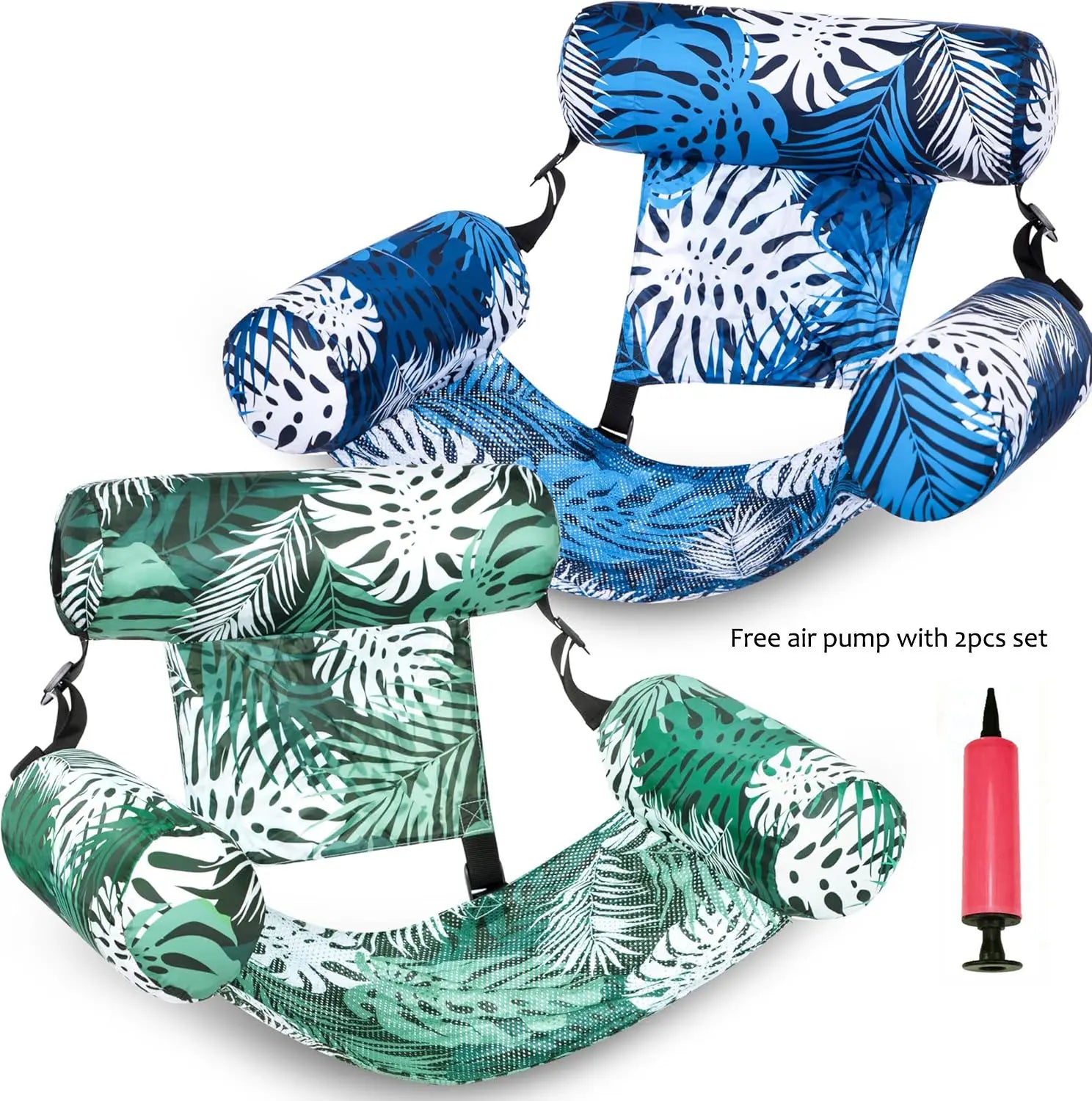 TyMagic Inflatable Pool Floats Adult,Blow up Pool Noodles for Adult,2 Packs / 1 Pack Floating Lounge Chairs,Floating Chair for Party Summer Water Beach Lake Fun Summervibes