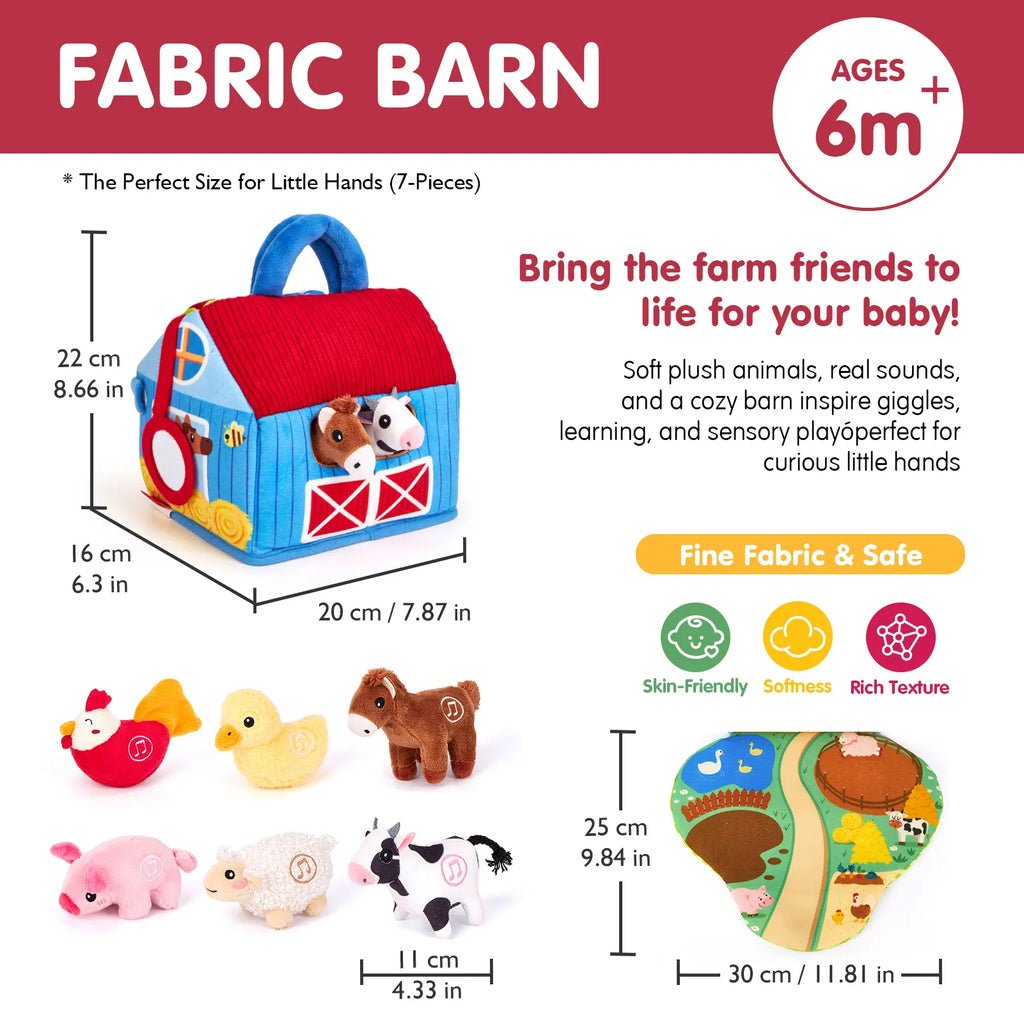Surprise Barn with Stuffed Farm Animals with Real Sounds