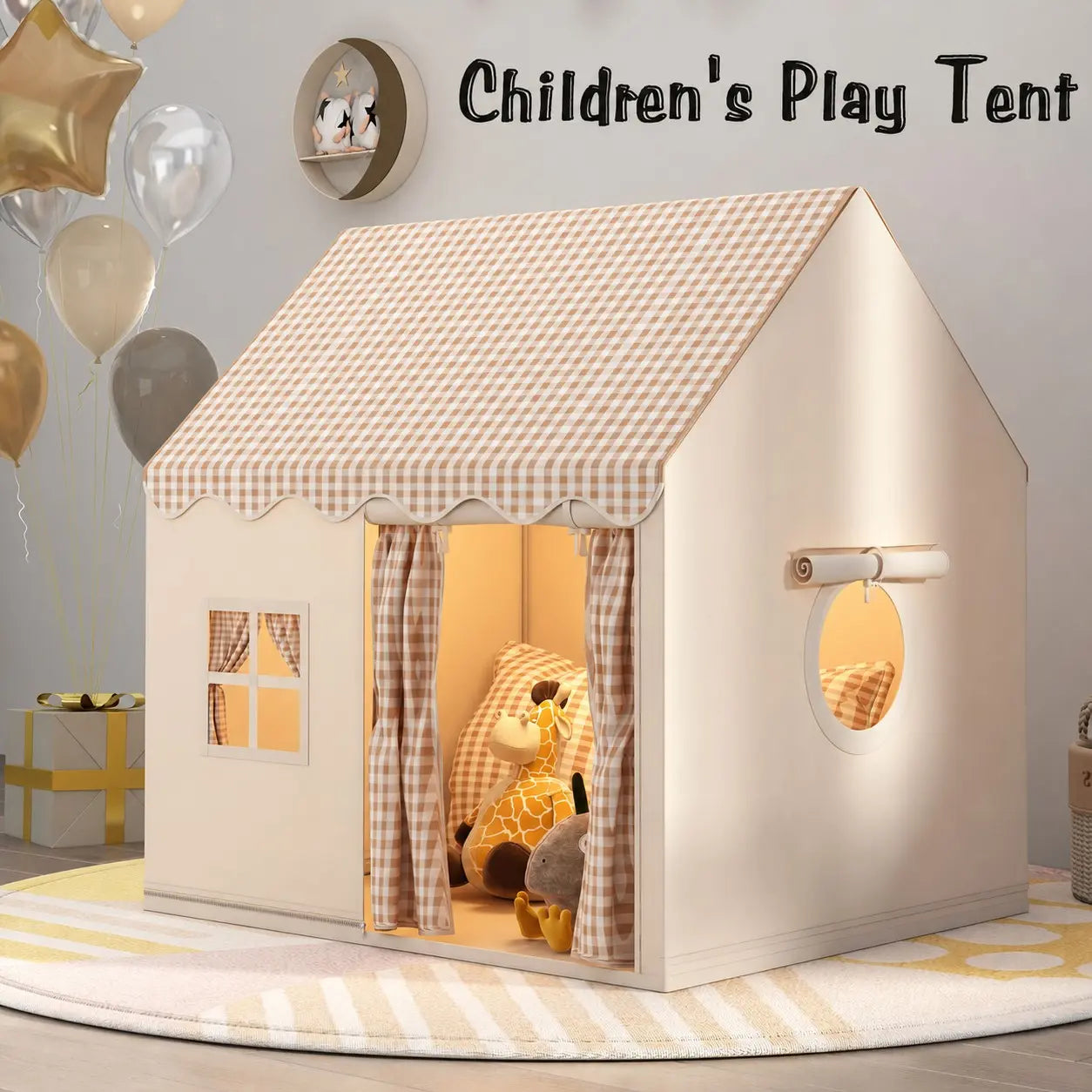 Round Grid Window Playhouse, Outdoor Playhouse