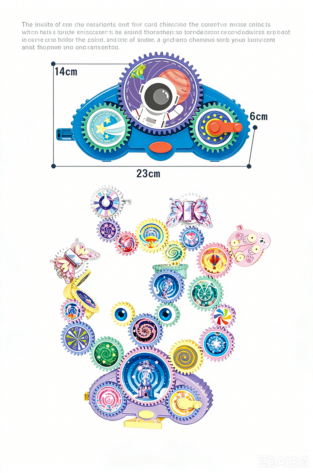 2026 Magic Variable Gear Electric Building Blocks, Creative Linkage Educational Construction Toy