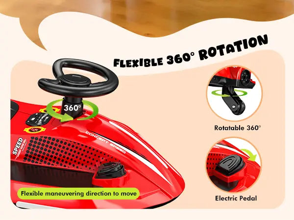 12V Electric Wiggle Car with Pedal