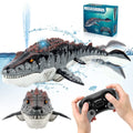 Remote Control Mosasaurus Toy Animals, Rechargeable Pool Simulation, Light & Water Spray Function, Electric Sea Monster, Birthday Gift
