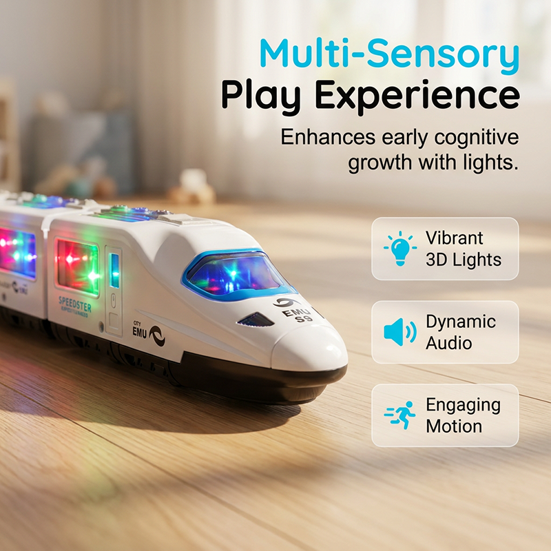 🚄 PROMOTION LIMITÉE -50% ! ✨ Train bullet électrique – Avec éclairage, détection d’obstacles et musique 🎵